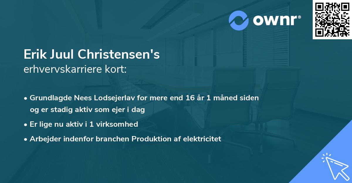 Erik Juul Christensen's erhvervskarriere kort