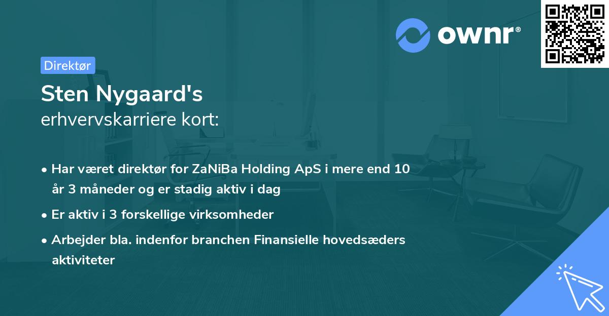 Sten Nygaard's erhvervskarriere kort