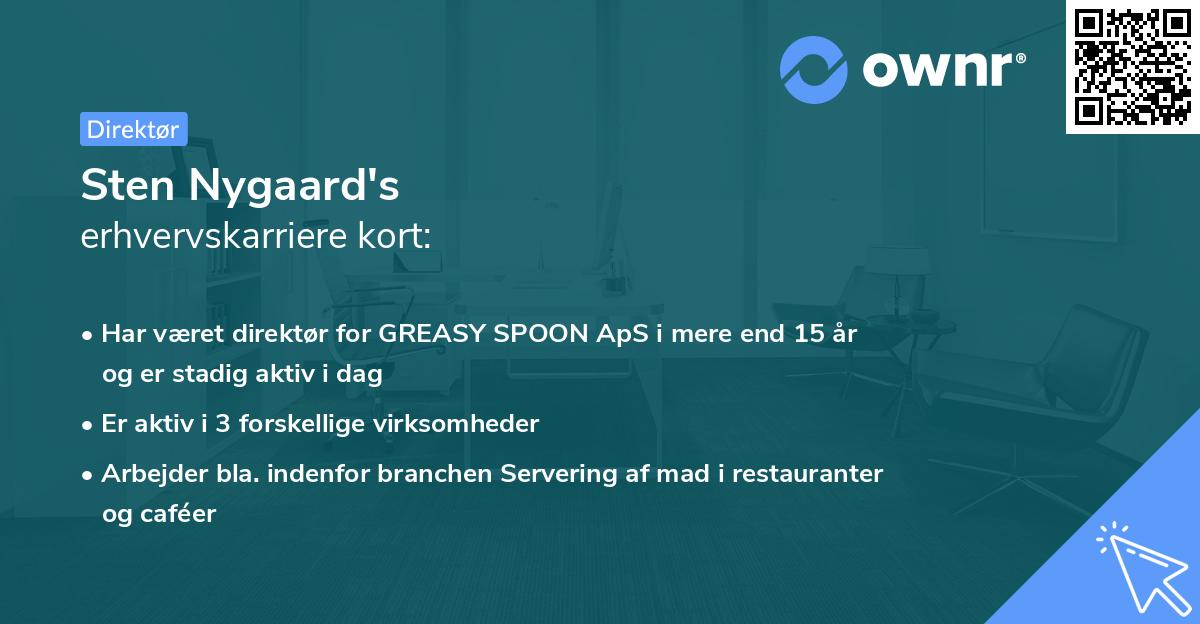 Sten Nygaard's erhvervskarriere kort