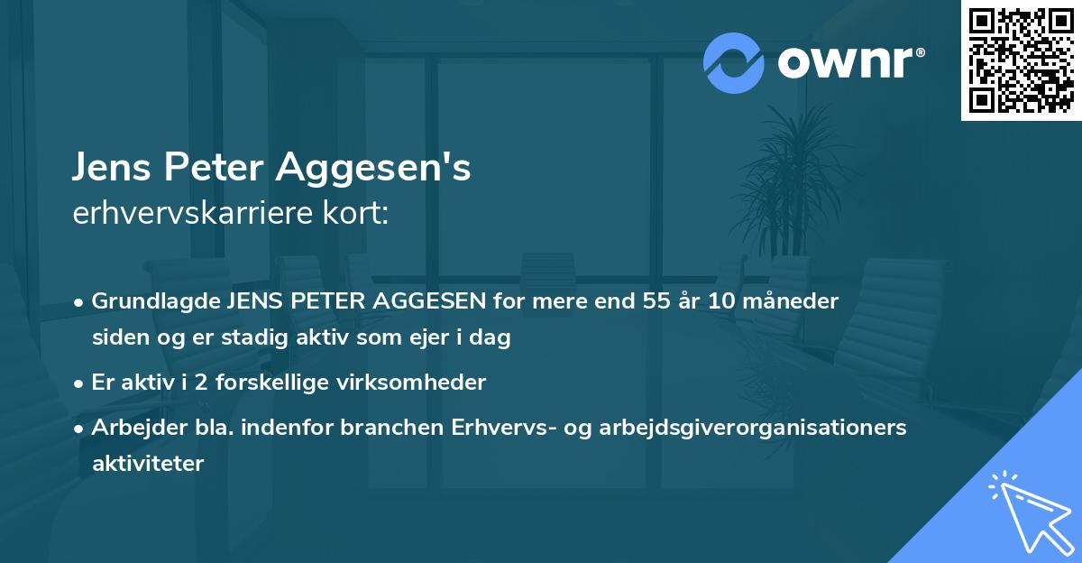 Jens Peter Aggesen's erhvervskarriere kort