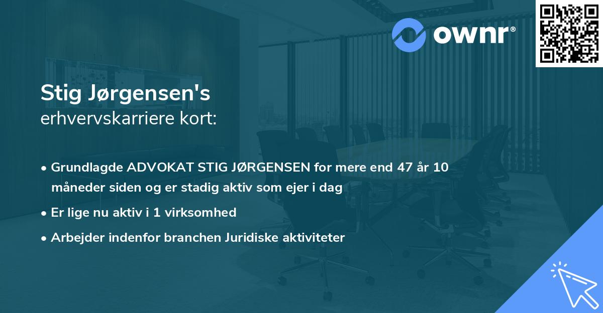 Stig Jørgensen's erhvervskarriere kort