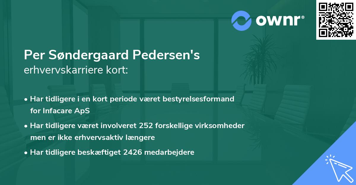 Per Søndergaard Pedersen's erhvervskarriere kort