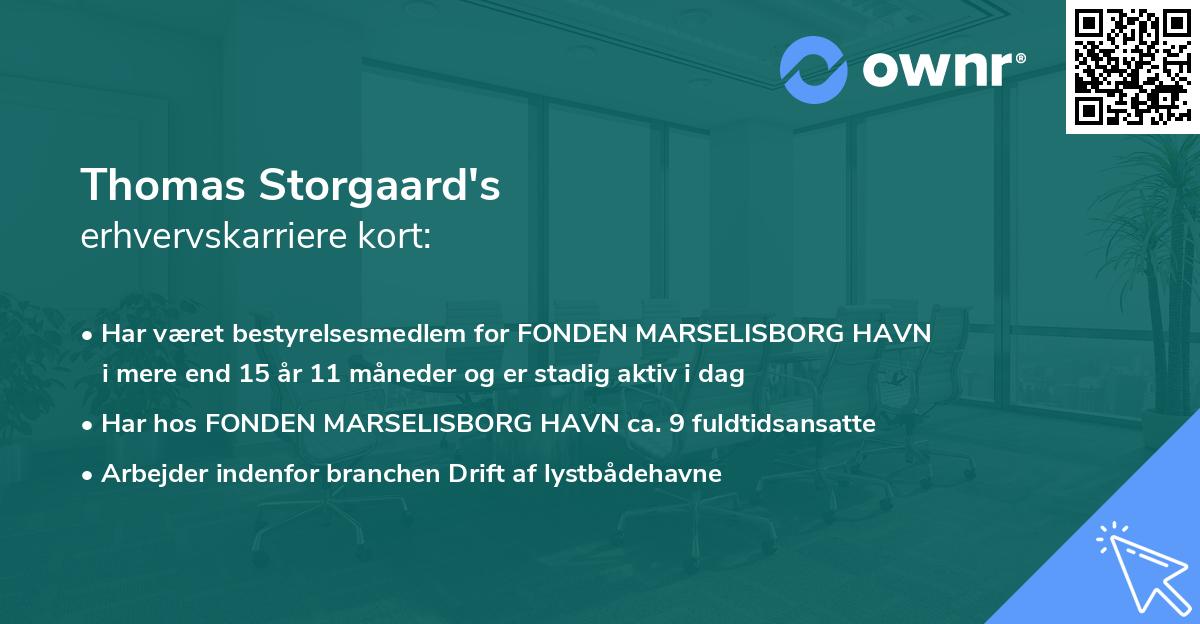 Thomas Storgaard's erhvervskarriere kort