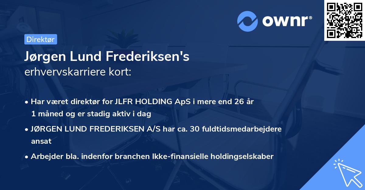Jørgen Lund Frederiksen's erhvervskarriere kort