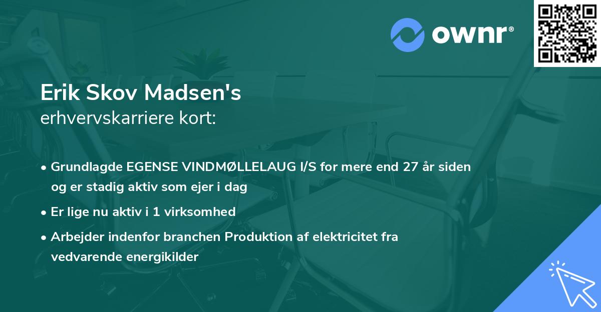 Erik Skov Madsen's erhvervskarriere kort