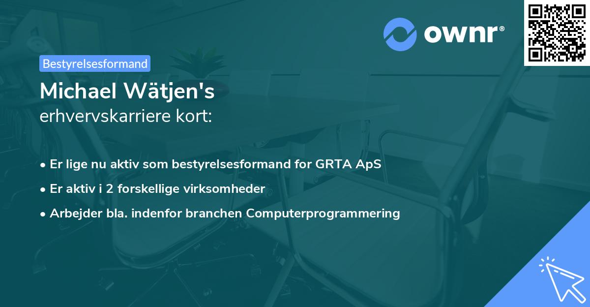 Michael Wätjen's erhvervskarriere kort