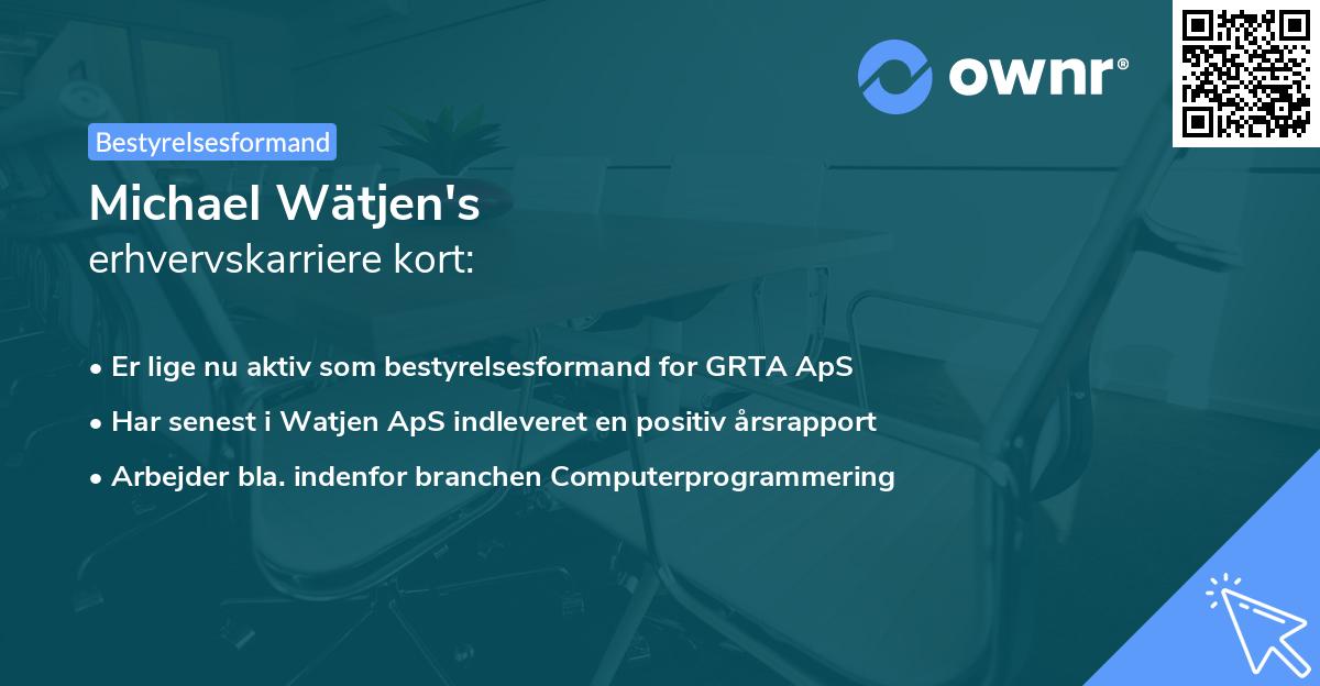 Michael Wätjen's erhvervskarriere kort