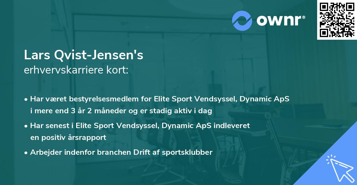 Lars Qvist-Jensen's erhvervskarriere kort