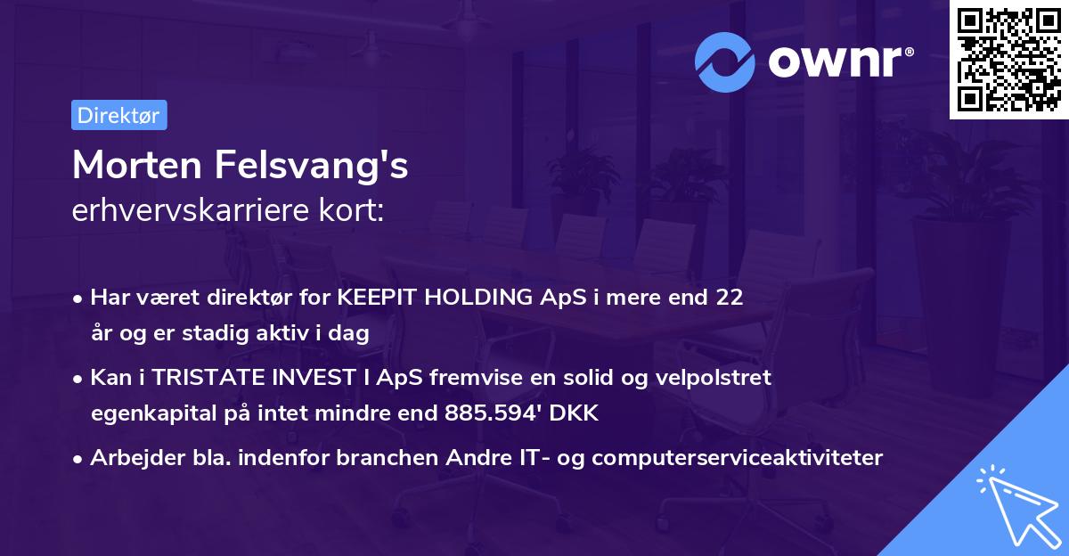 Morten Felsvang's erhvervskarriere kort
