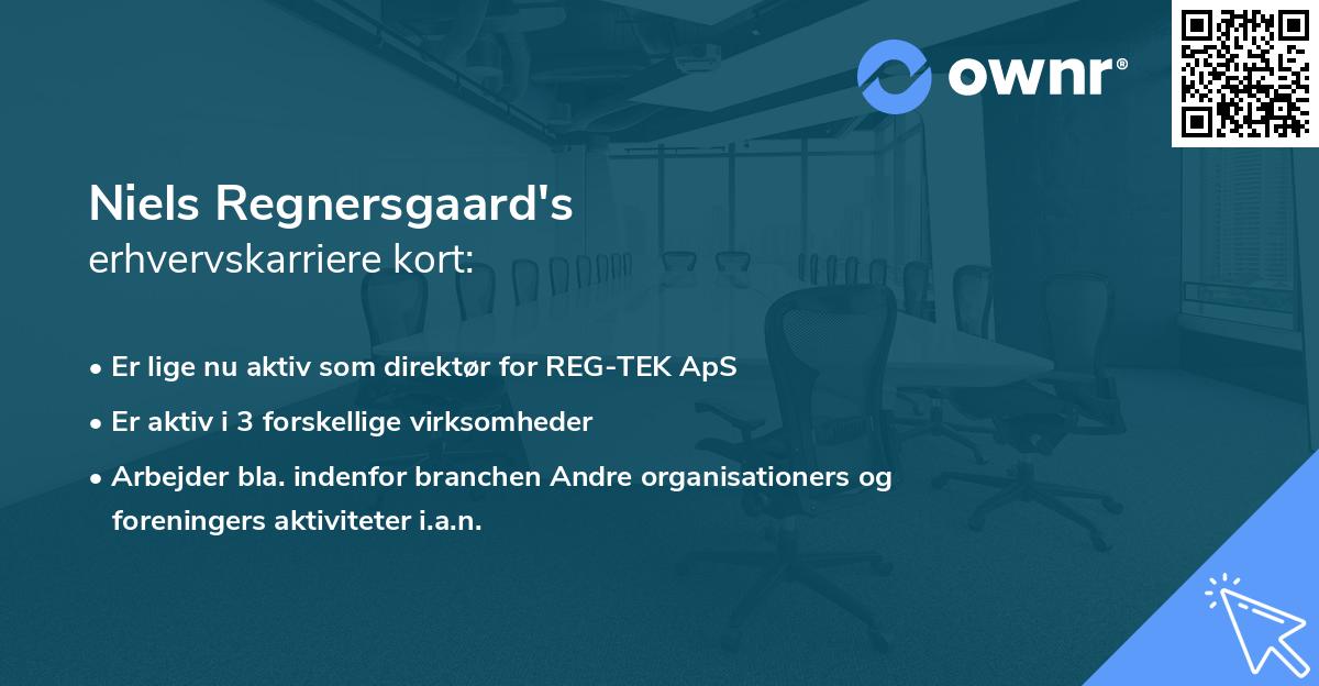 Niels Regnersgaard's erhvervskarriere kort