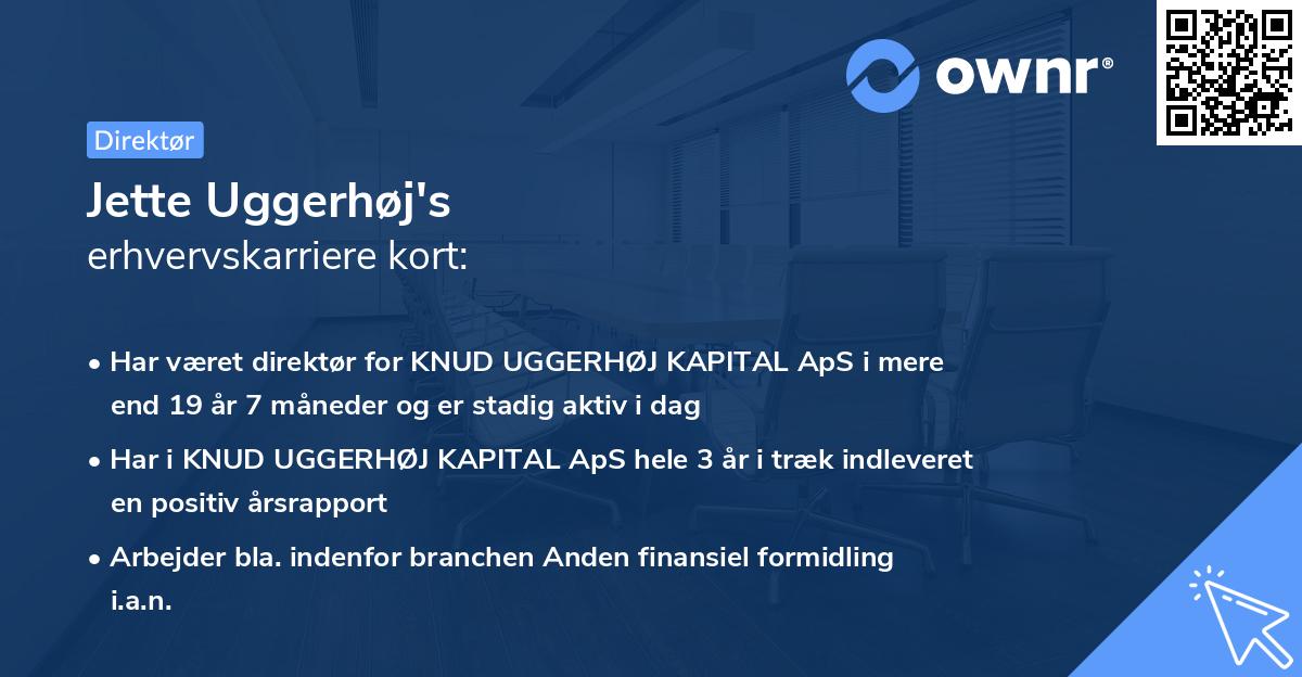 Jette Uggerhøj's erhvervskarriere kort