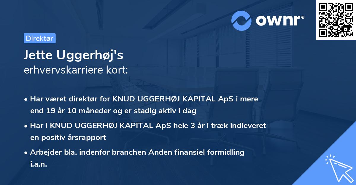 Jette Uggerhøj's erhvervskarriere kort