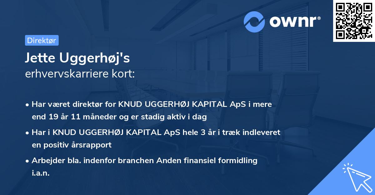Jette Uggerhøj's erhvervskarriere kort
