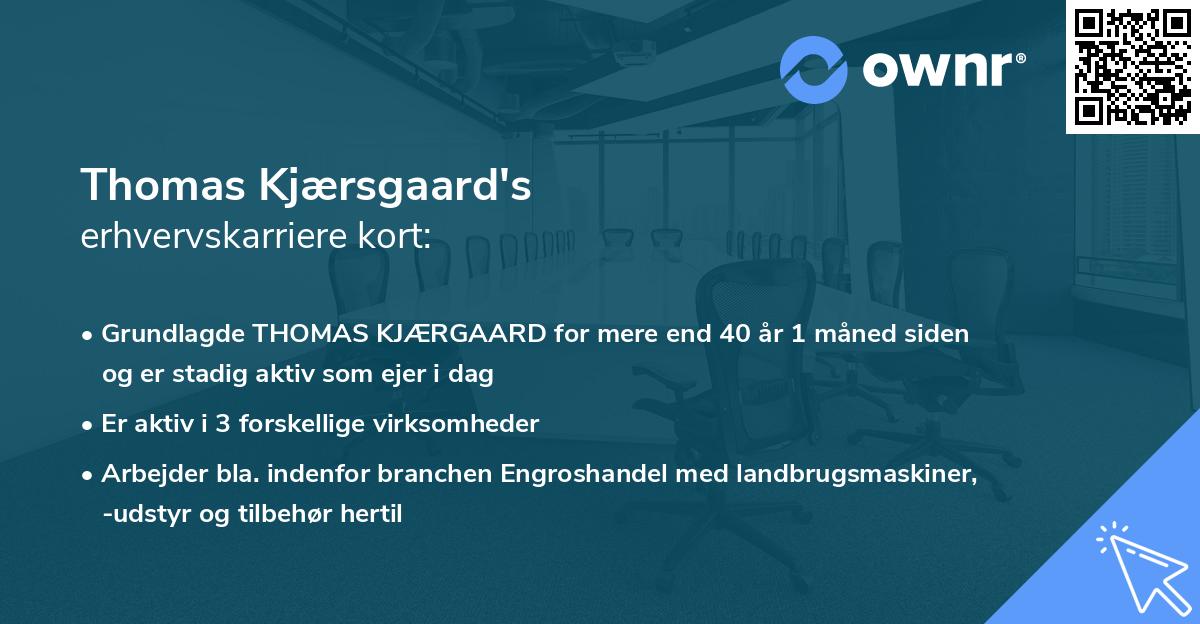Thomas Kjærsgaard's erhvervskarriere kort