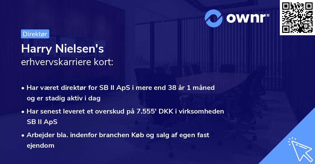 Harry Nielsen's erhvervskarriere kort