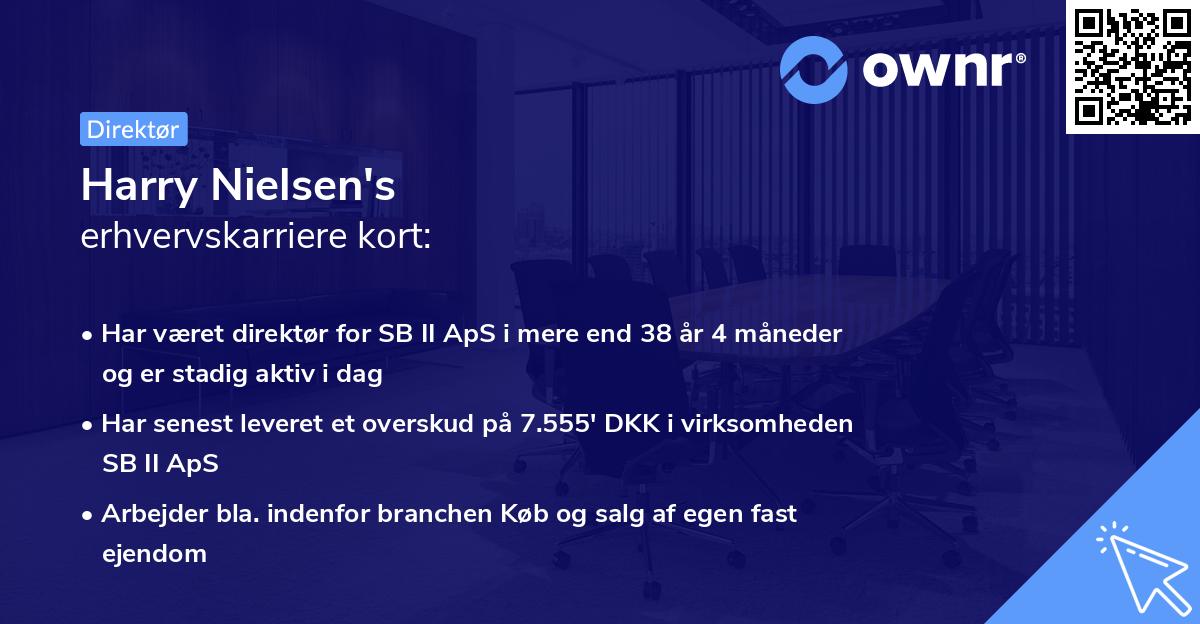 Harry Nielsen's erhvervskarriere kort