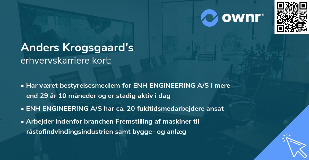 Anders Krogsgaard's erhvervskarriere kort