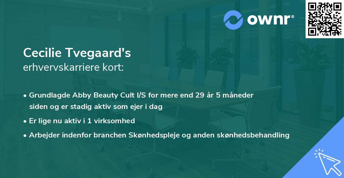 Cecilie Tvegaard's erhvervskarriere kort