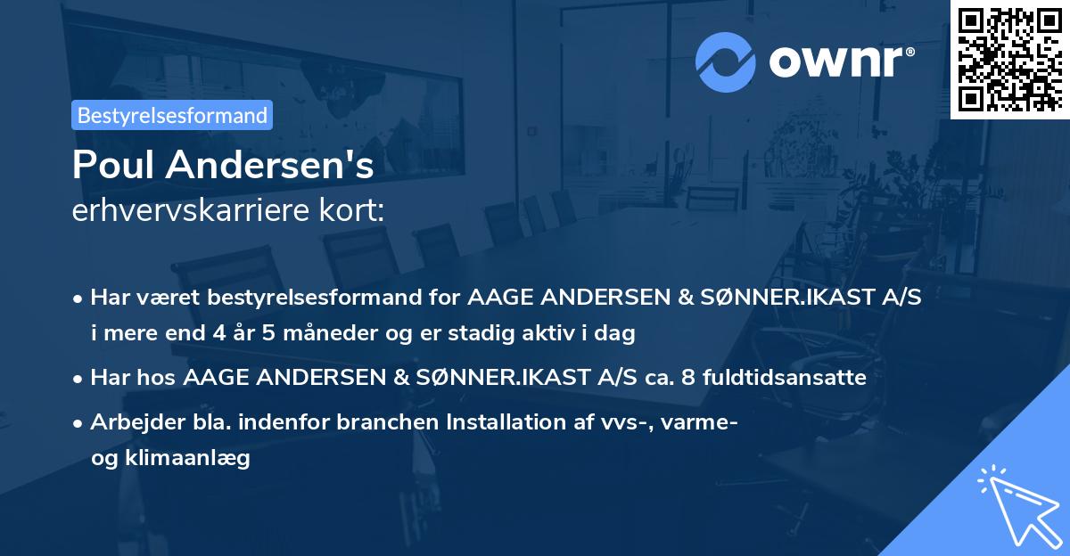 Poul Andersen's erhvervskarriere kort