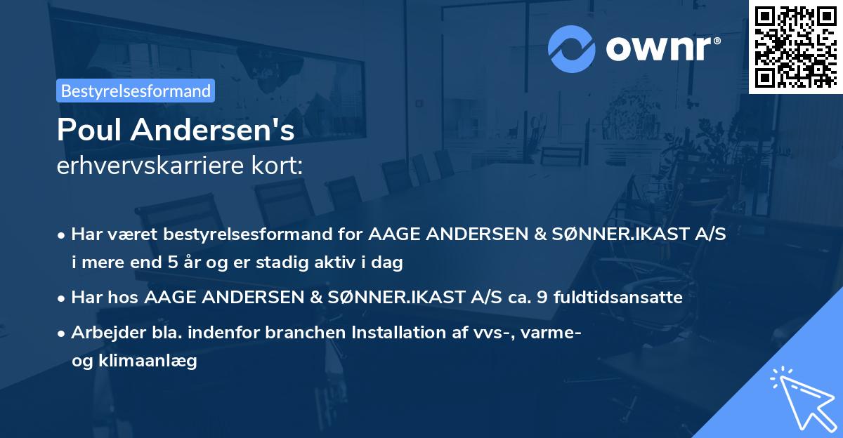 Poul Andersen's erhvervskarriere kort