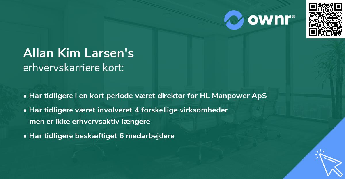 Allan Kim Larsen's erhvervskarriere kort