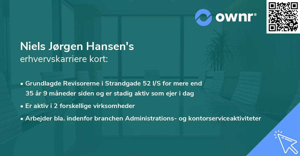 Niels Jørgen Hansen's erhvervskarriere kort