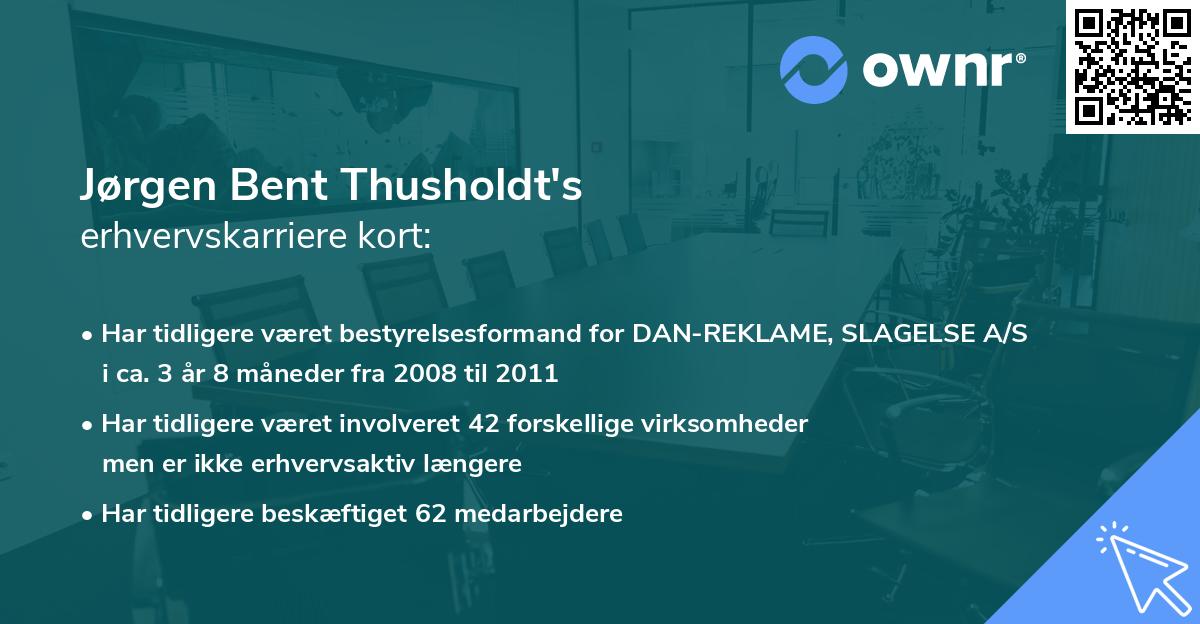 Jørgen Bent Thusholdt's erhvervskarriere kort