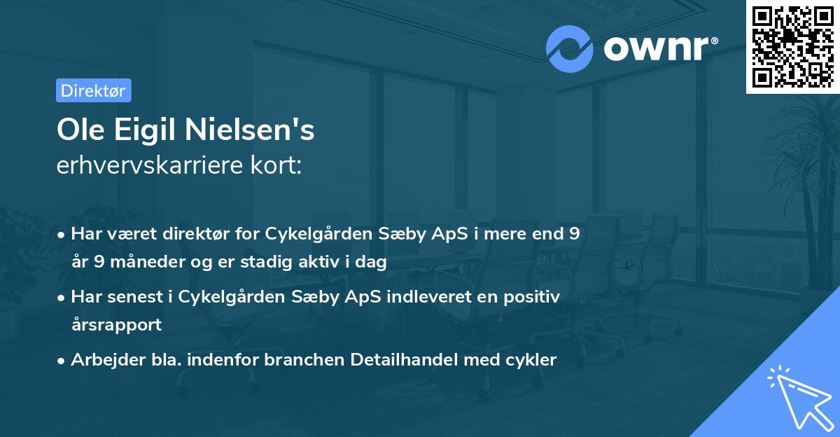 Ole Eigil Nielsen's erhvervskarriere kort