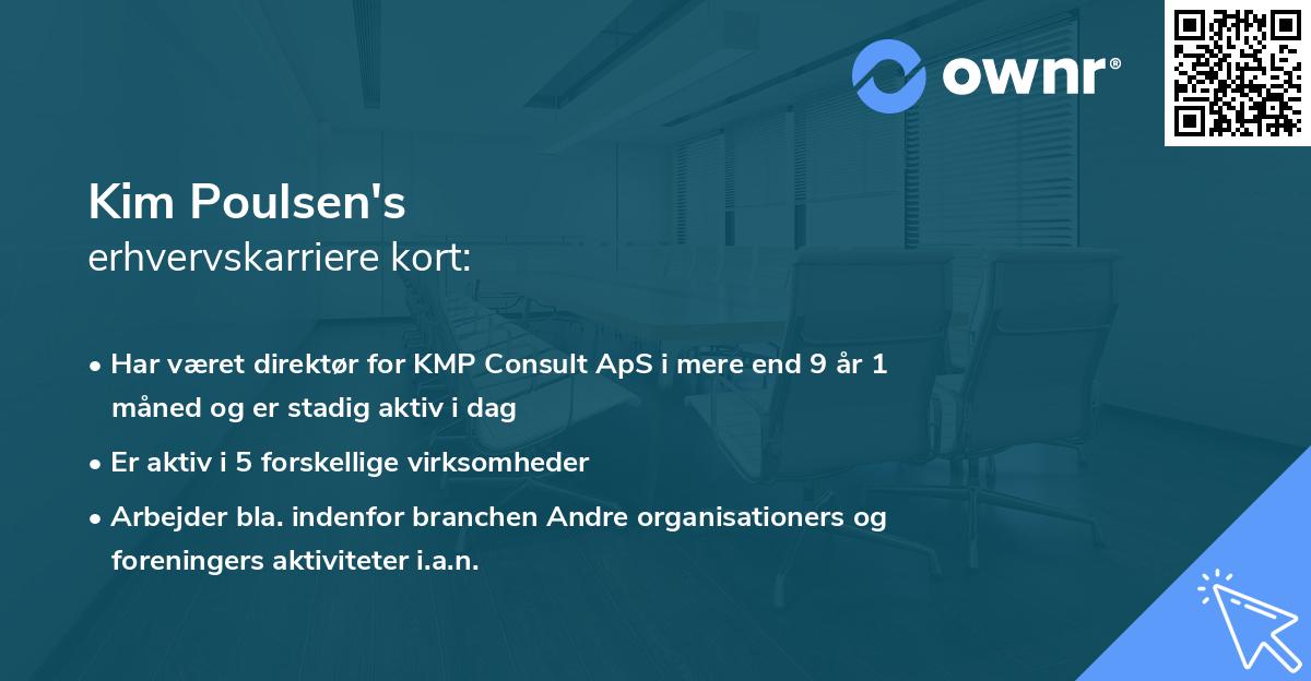 Kim Poulsen's erhvervskarriere kort