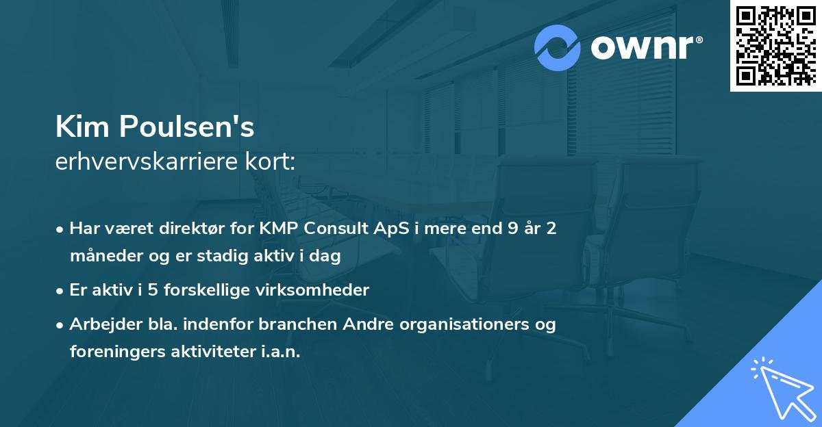 Kim Poulsen's erhvervskarriere kort