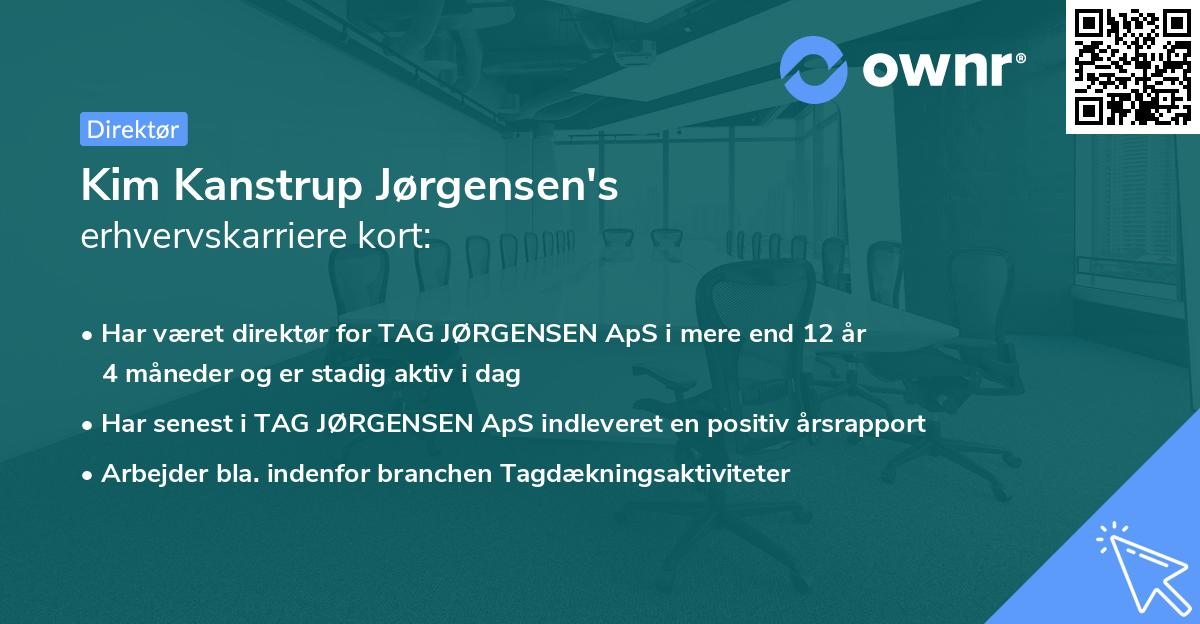 Kim Kanstrup Jørgensen's erhvervskarriere kort