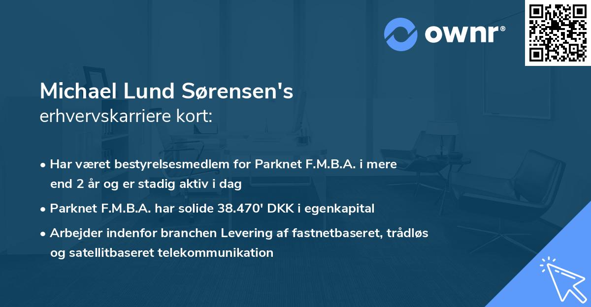 Michael Lund Sørensen's erhvervskarriere kort