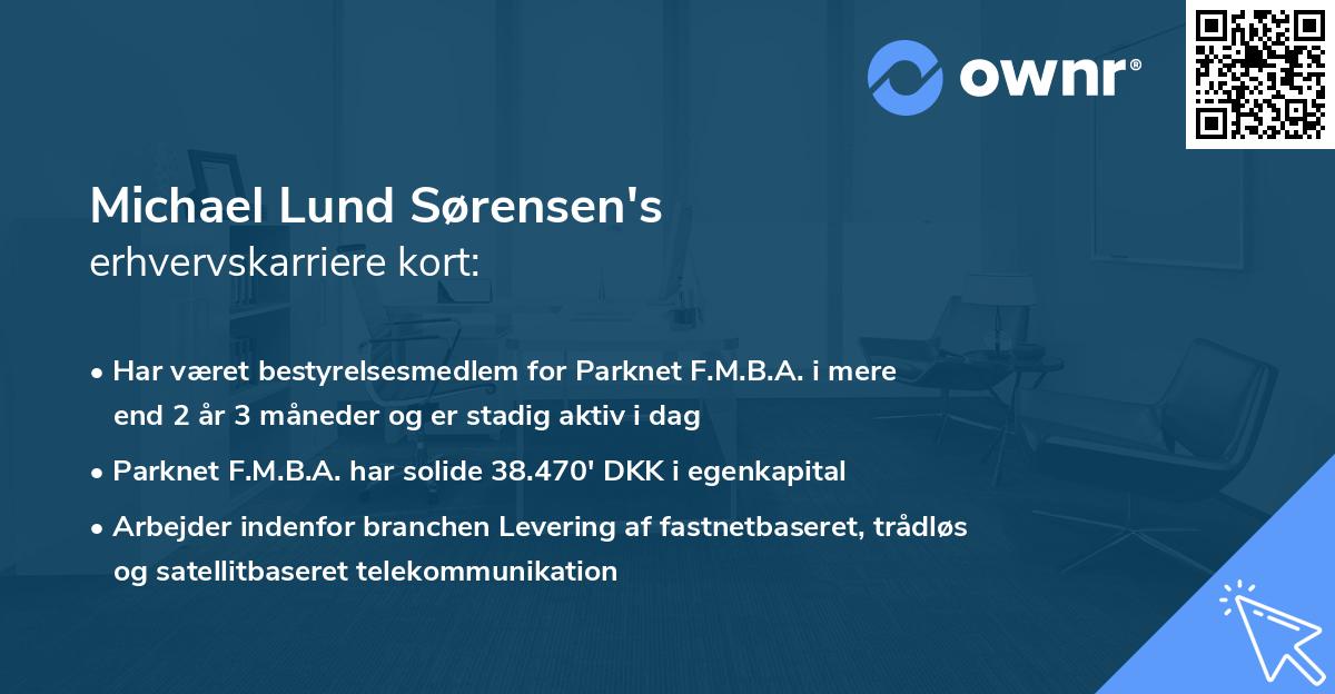 Michael Lund Sørensen's erhvervskarriere kort