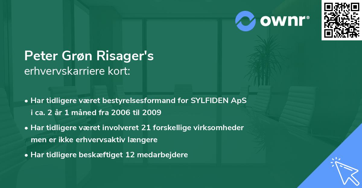 Peter Grøn Risager's erhvervskarriere kort