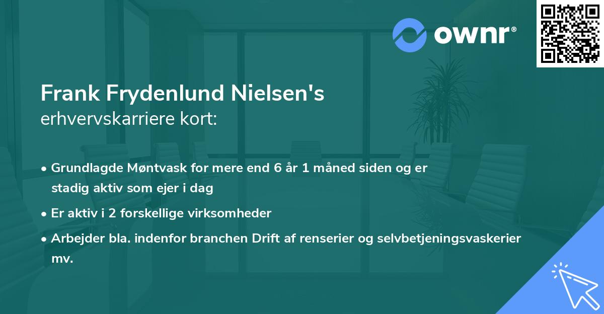 Frank Frydenlund Nielsen's erhvervskarriere kort