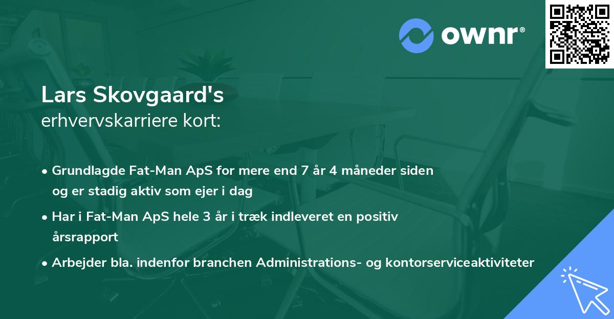 Lars Skovgaard's erhvervskarriere kort