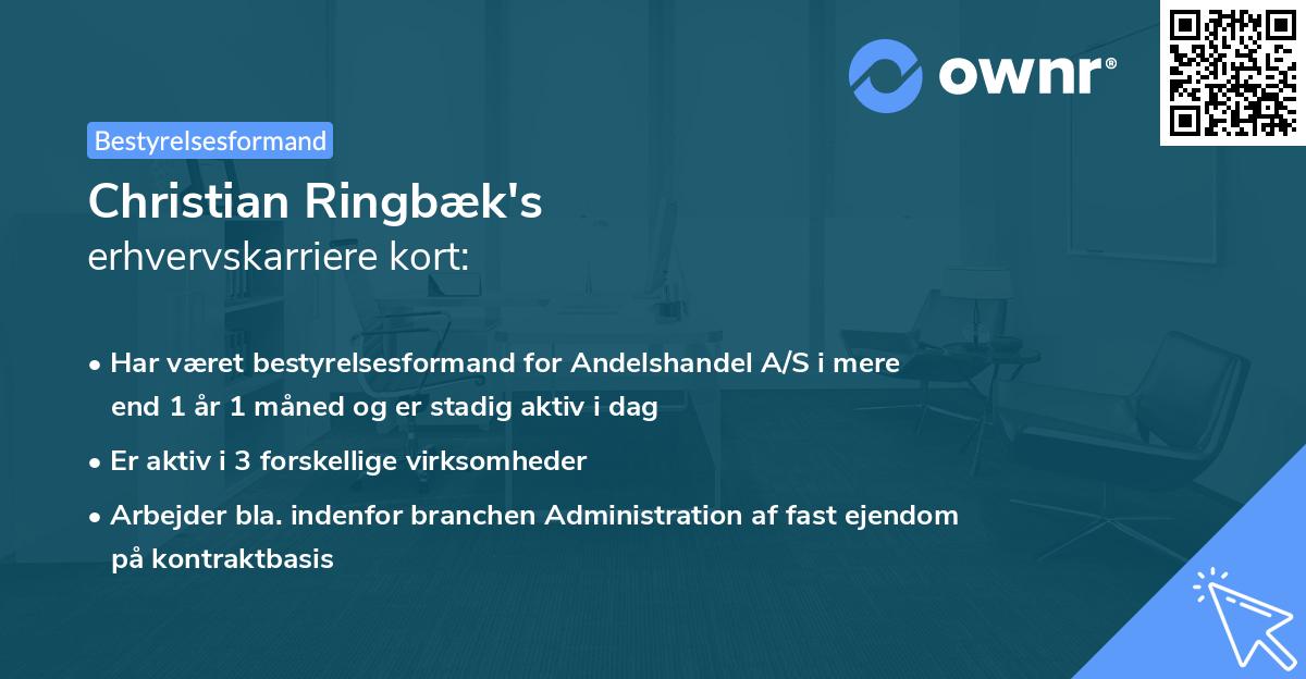 Christian Ringbæk's erhvervskarriere kort