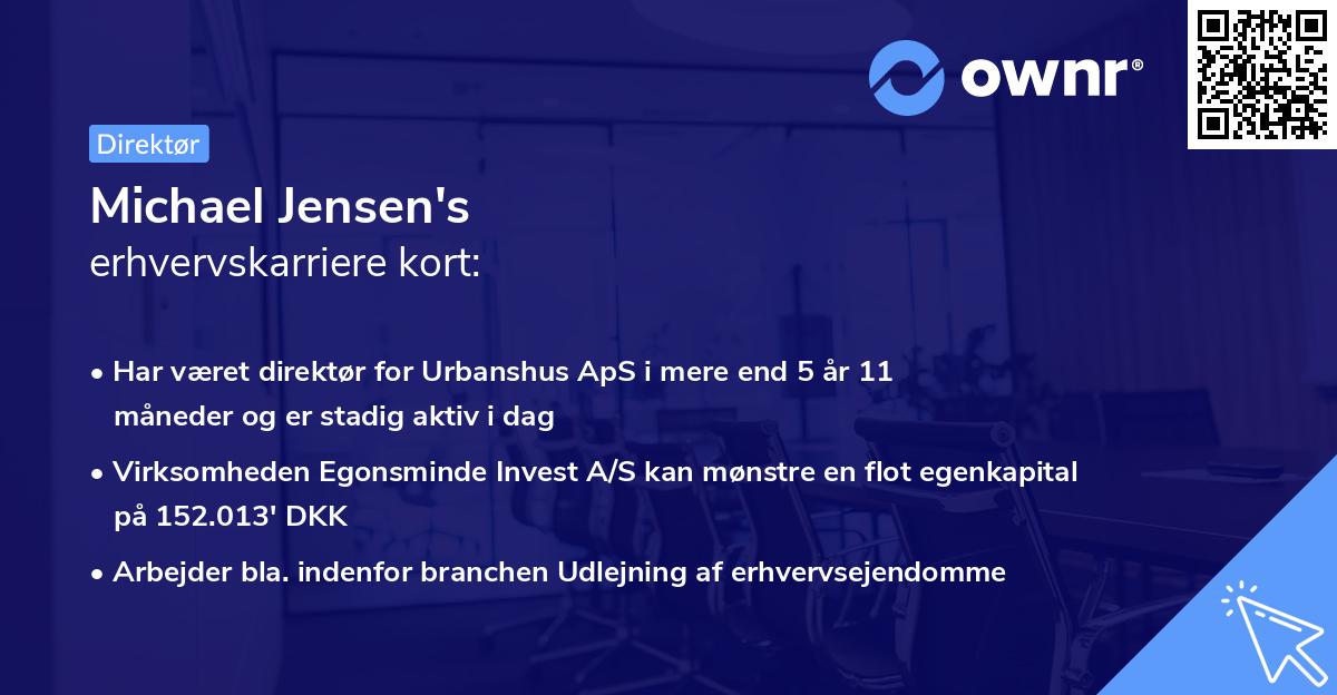 Michael Jensen's erhvervskarriere kort