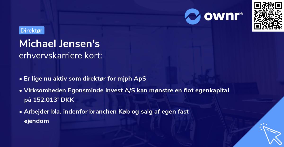 Michael Jensen's erhvervskarriere kort
