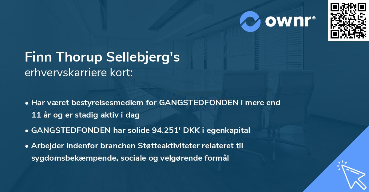 Finn Thorup Sellebjerg's erhvervskarriere kort