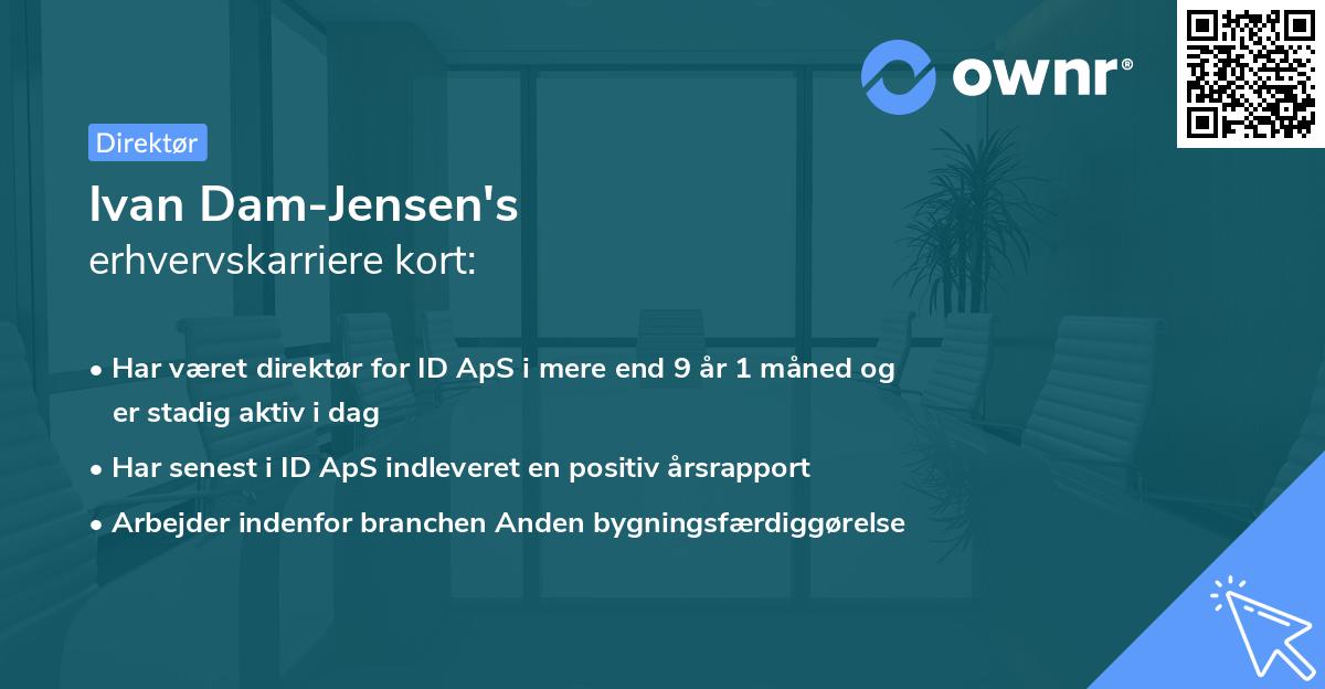 Ivan Dam-Jensen's erhvervskarriere kort
