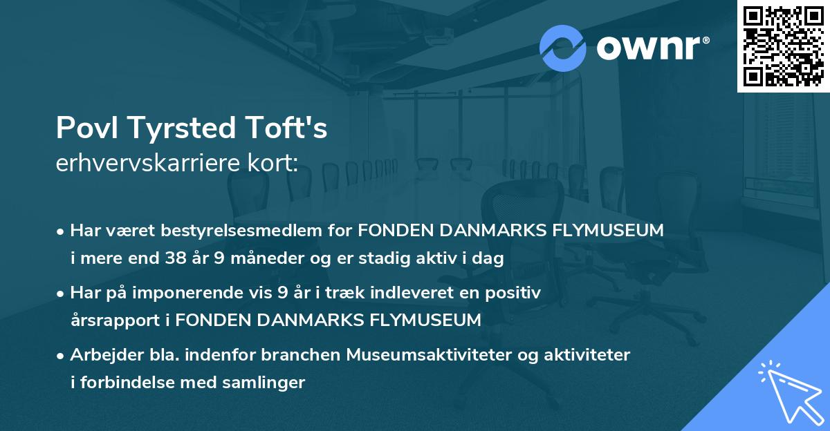 Povl Tyrsted Toft's erhvervskarriere kort
