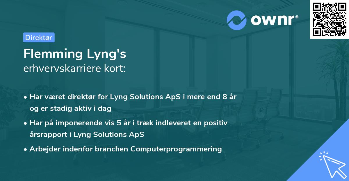 Flemming Lyng's erhvervskarriere kort