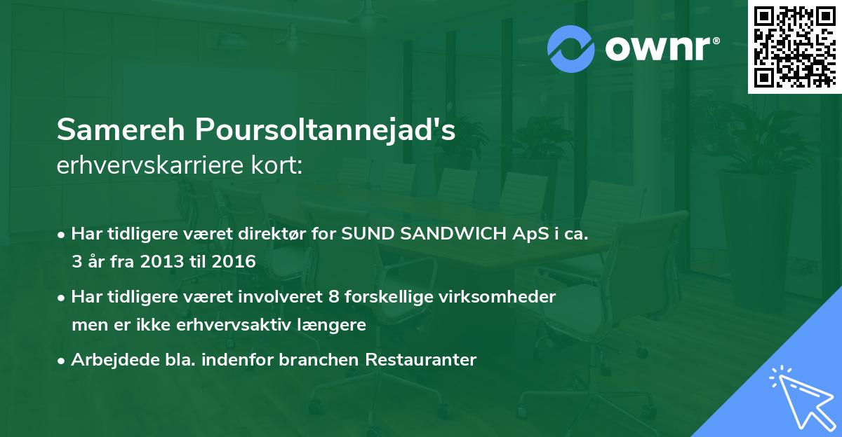 Samereh Poursoltannejad's erhvervskarriere kort