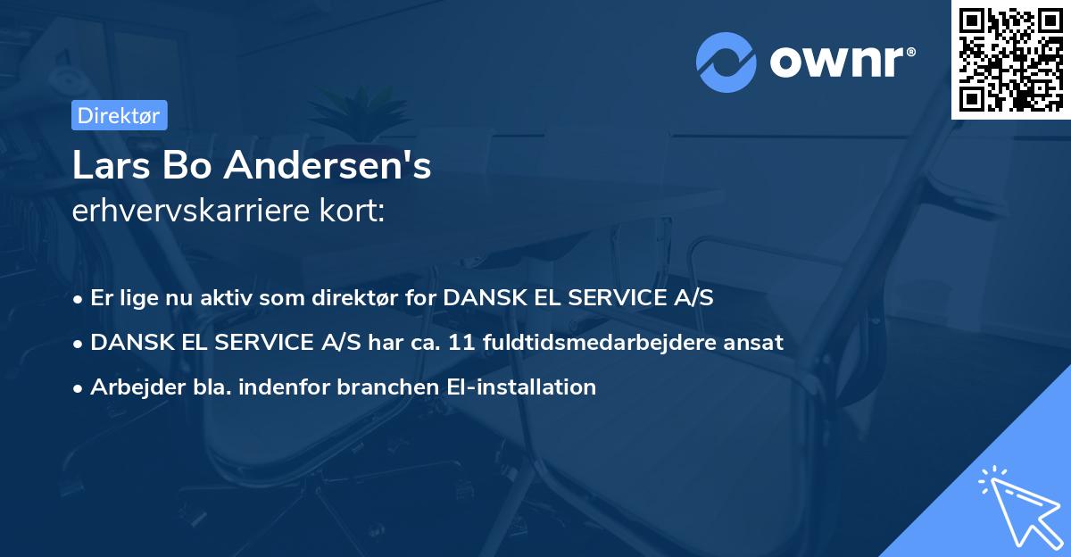 Lars Bo Andersen's erhvervskarriere kort