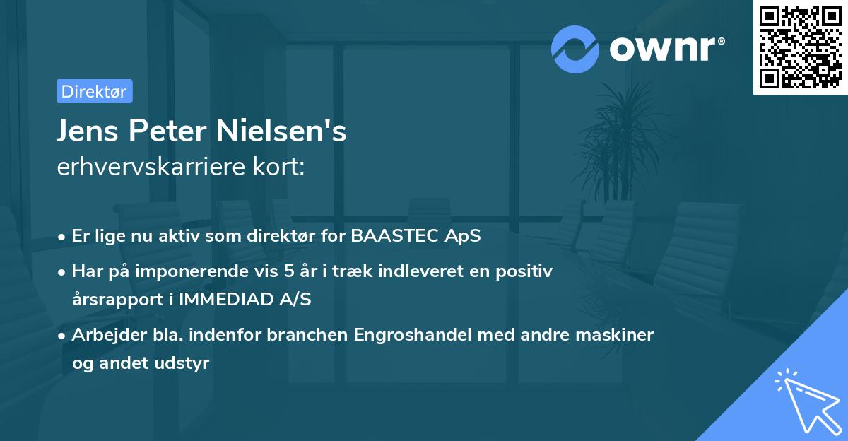 Jens Peter Nielsen's erhvervskarriere kort