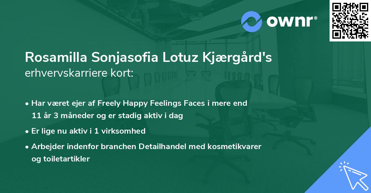 Rosamilla Sonjasofia Lotuz Kjærgård's erhvervskarriere kort