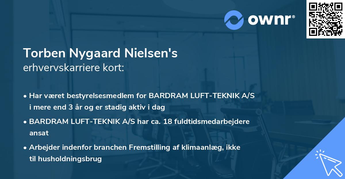 Torben Nygaard Nielsen's erhvervskarriere kort