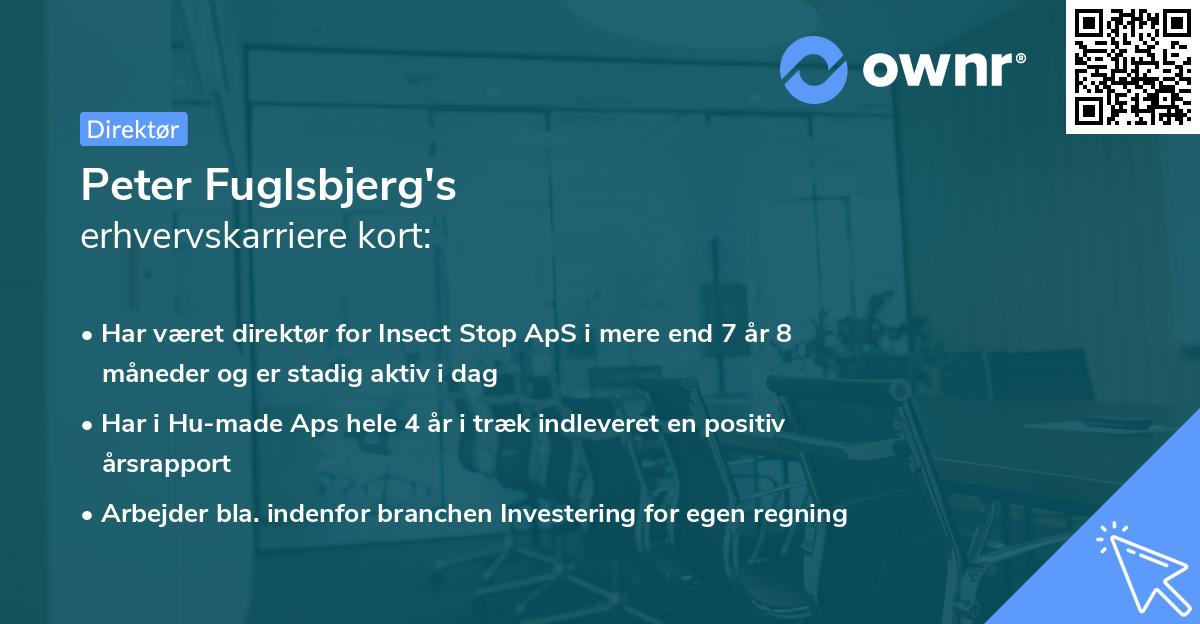 Peter Fuglsbjerg's erhvervskarriere kort