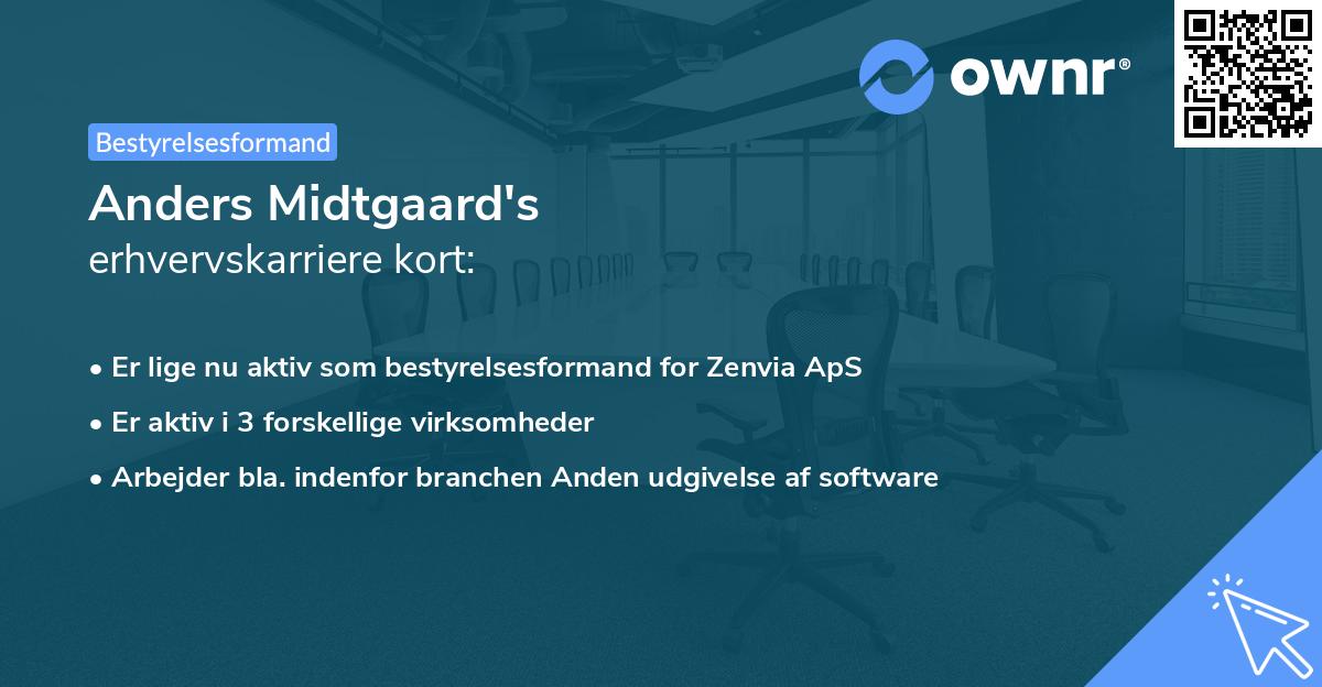 Anders Midtgaard's erhvervskarriere kort